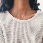 Ожерелье-чокер женское короткое с кулоном в форме сердца