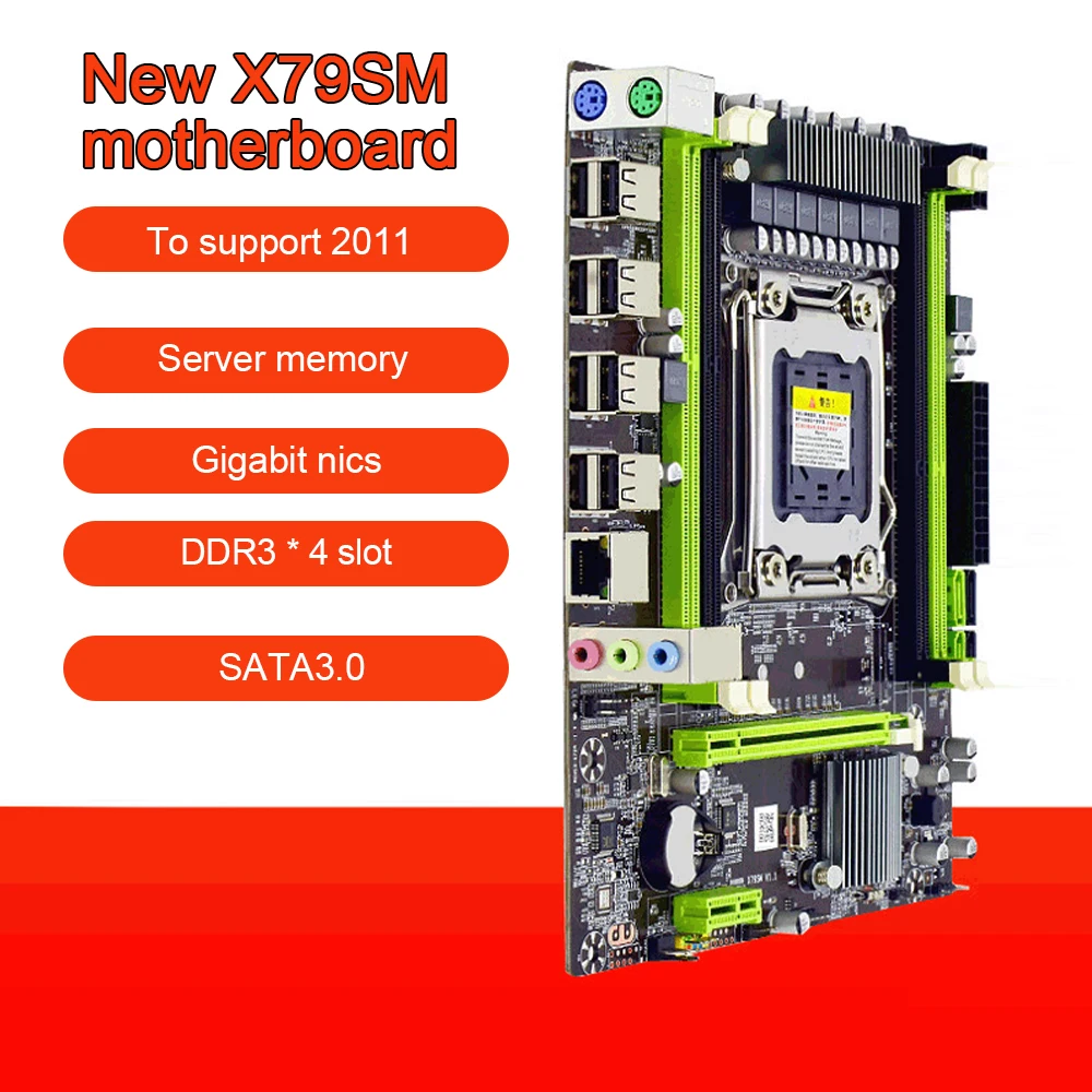 

Материнская плата X79S LGA 2011 Pin ЦП 4 слота DDR3 64 Гб Память 4 канала SATA 3,0 компьютер 8 контактов 24 контакта PCI-E X16 материнская плата