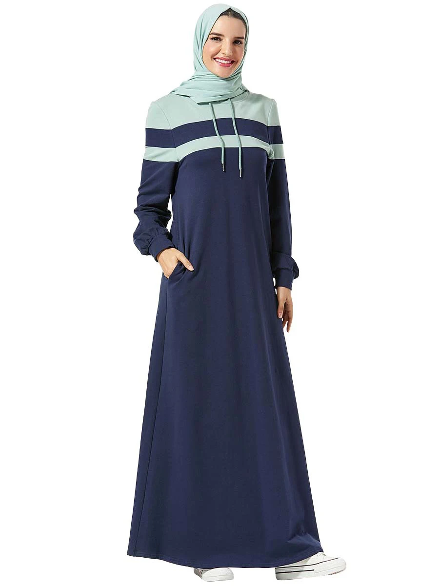 Спортивные работа Исламской Костюмы Турция Повседневное бег длинное платье