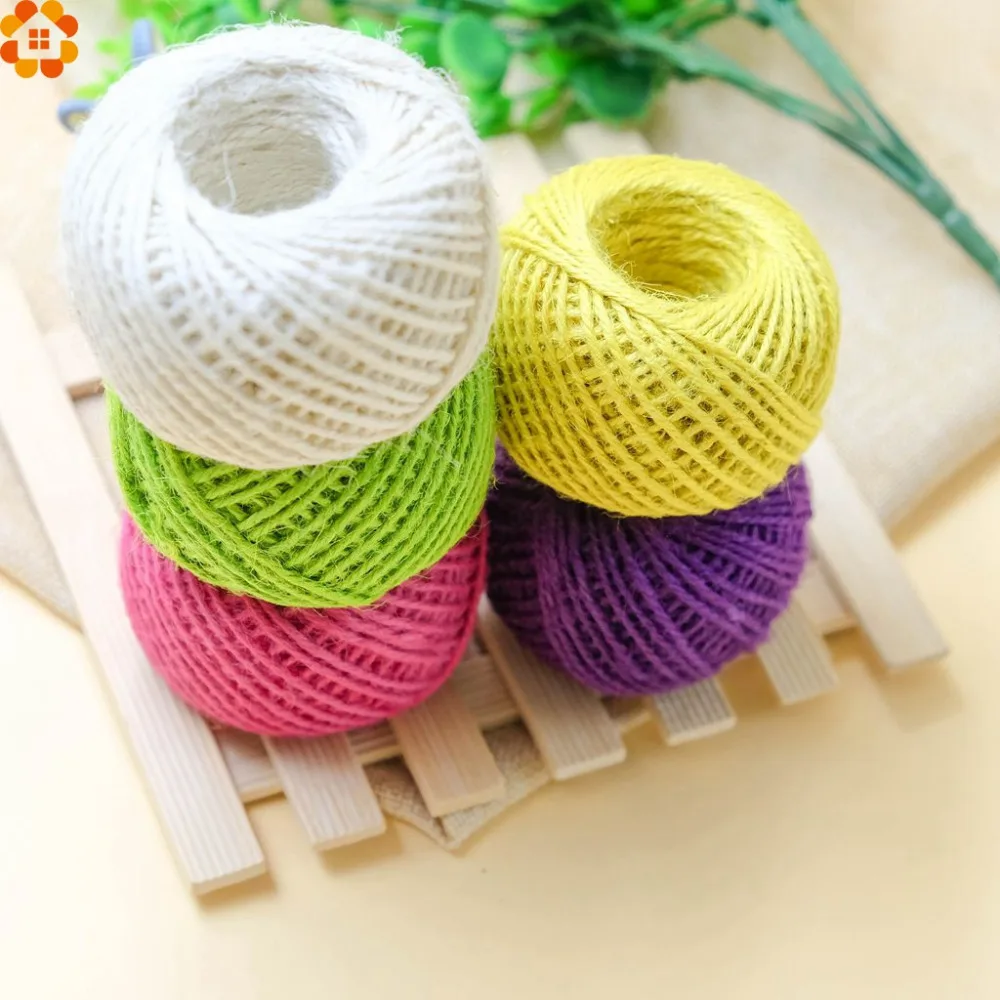 Джутовая веревка шпагат из натурального джута 50 м 2 мм в рустикальном стиле для