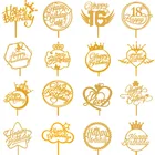 10 шт., акриловые украшения для торта в виде короны и звезд