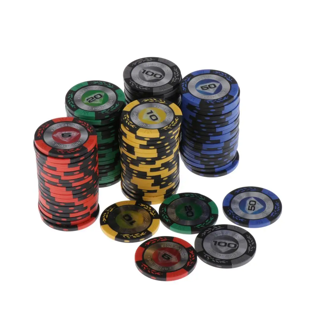 

100pcs Texas Hold'em Chips with Storage Box Hilarious Family Games Accessory