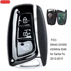 Чип KEYECU Smart дистанционный ключ-брелок от машины, 3 кнопки, 433 МГц, ID46 для Hyundai Santa Fe 2012-2015, идентификатор FCC: 95440 2W500  2W600