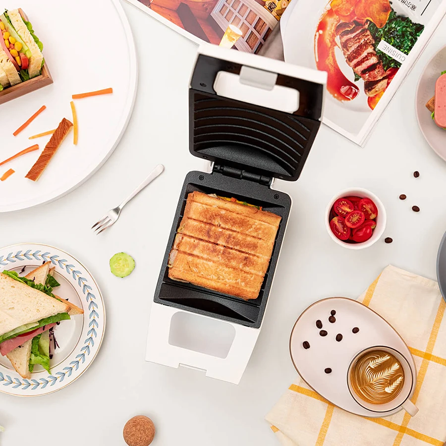 

New PINLO Breakfast Maker Multi Cookers Sandwich Makers Toasters Electric Ovens Hot Plates Pan Bread Pancake