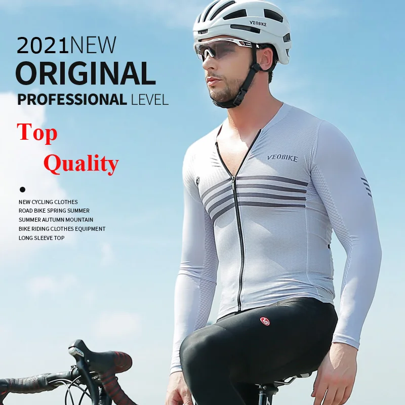 Top Grade Long Sleeve Bicycle Jersey Men For Racing Pro Team Mtb Road Bike Tights Compress Riding Skinsuit Cycling T-Shirts