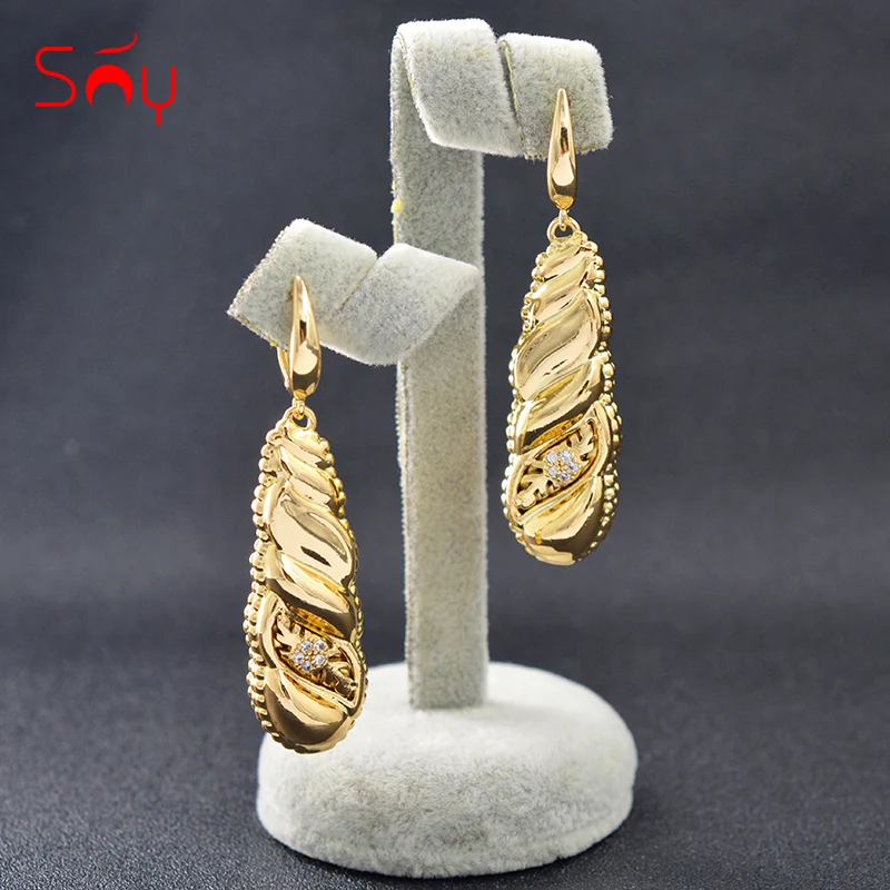 Солнечные ювелирные изделия длинные висячие серьги модные 2021 для женщин