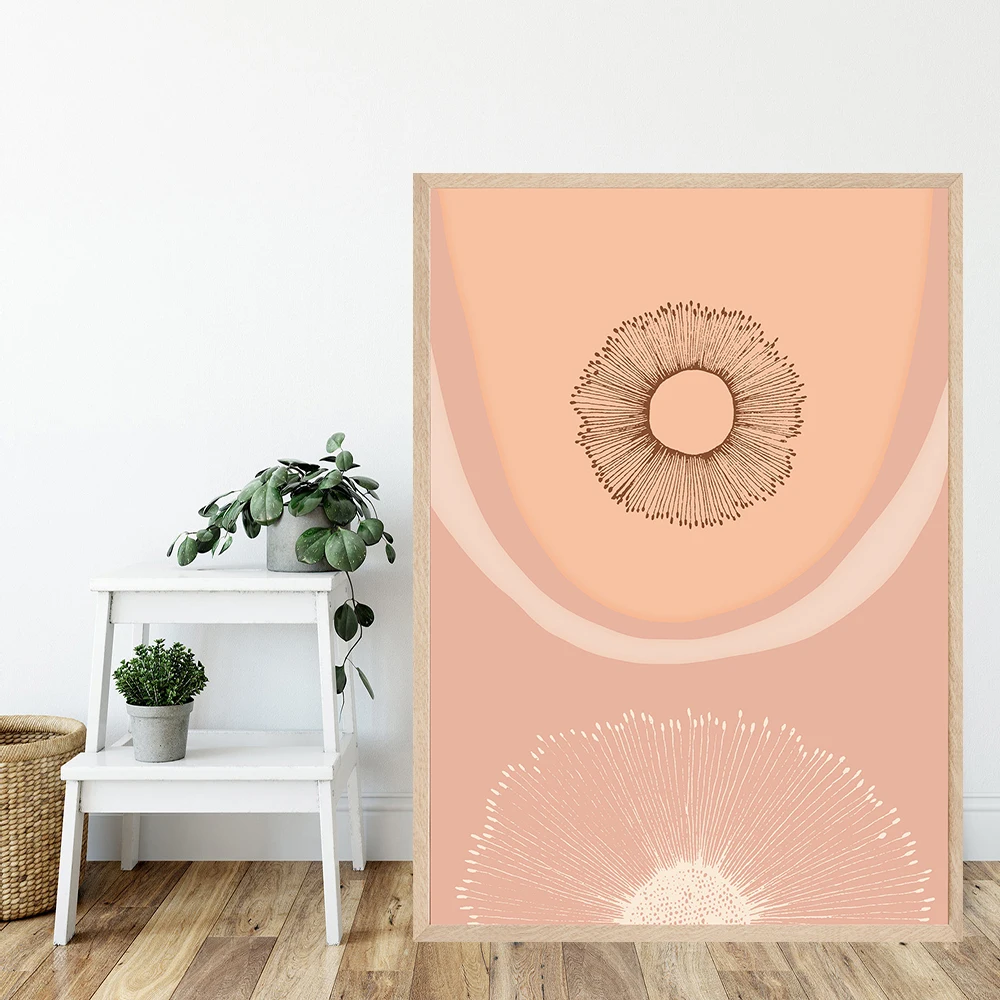 

Boho Poster Abstract Canvas Painting Line Drawing Sun Wall Art Print Mid Century Modern Posters And Prints Bedroom Decoration