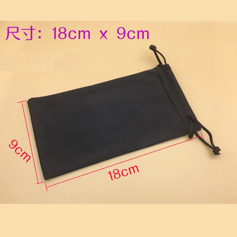 Высокое качество черные солнцезащитные очки сумка из микрофибры мягкие для