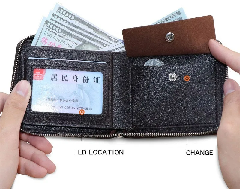 Новый мужской кошелек повседневный карман для монет короткий