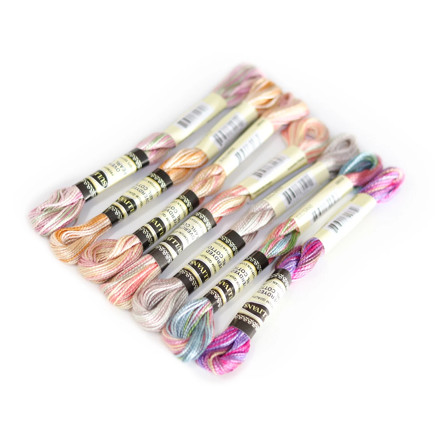 Набор из мерсеризованного хлопка с вышивкой и жемчугом 7 цветов на осень размеры 5