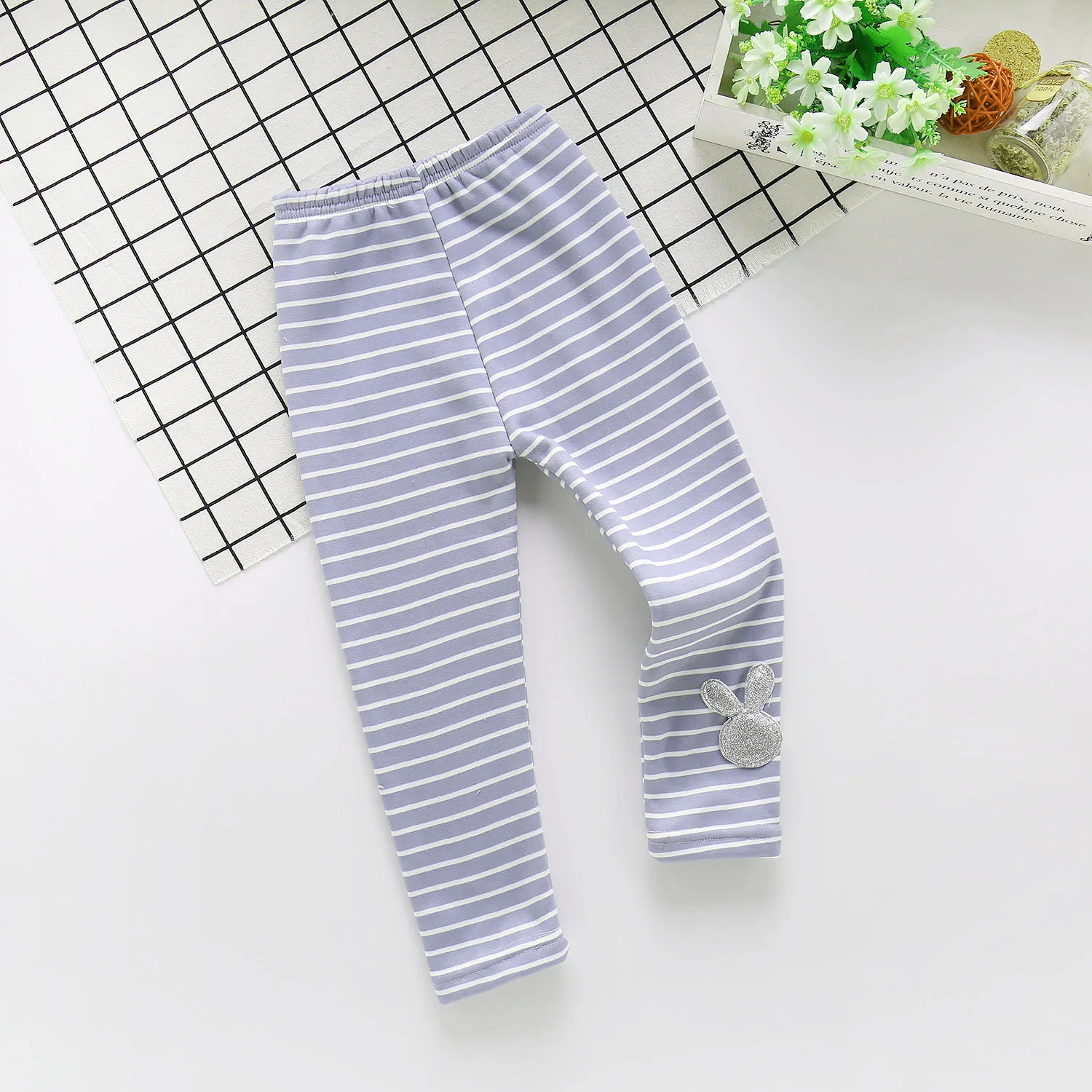 Утепленные флисовые леггинсы для маленьких девочек детские штаны с мультяшным