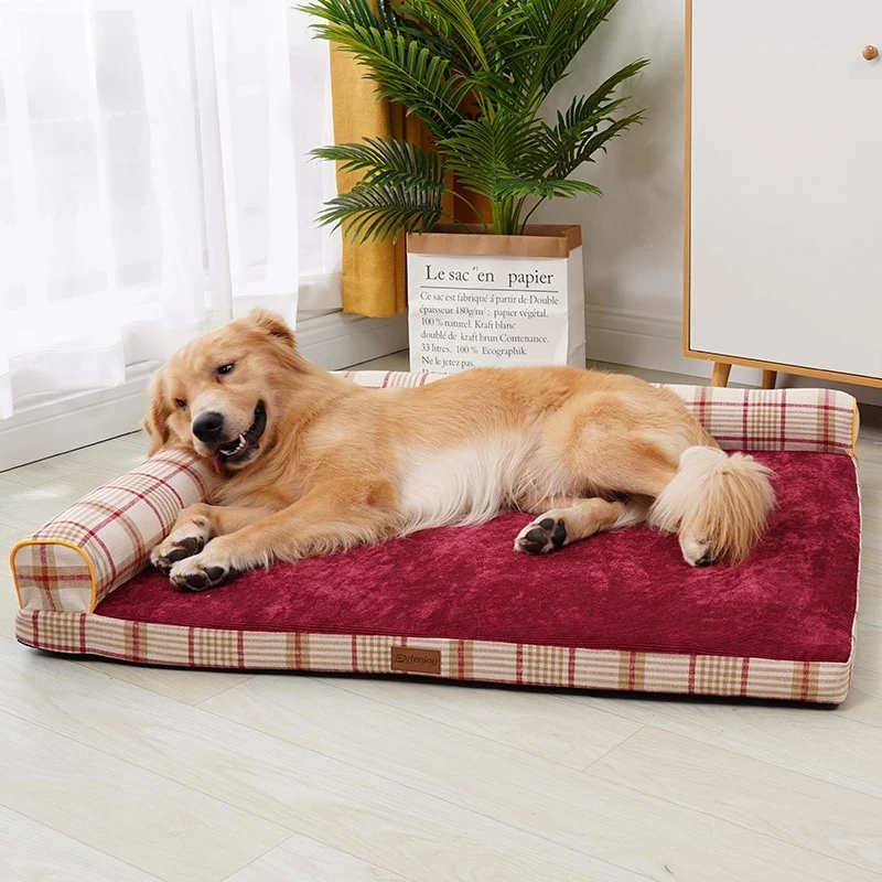 

Dog Sofa Winter Warm Luxury Large Dog Bed Mat Sofa Pet Cushion For Big Dog Square Pillow Top Quality bed For Pets Dogs Cats