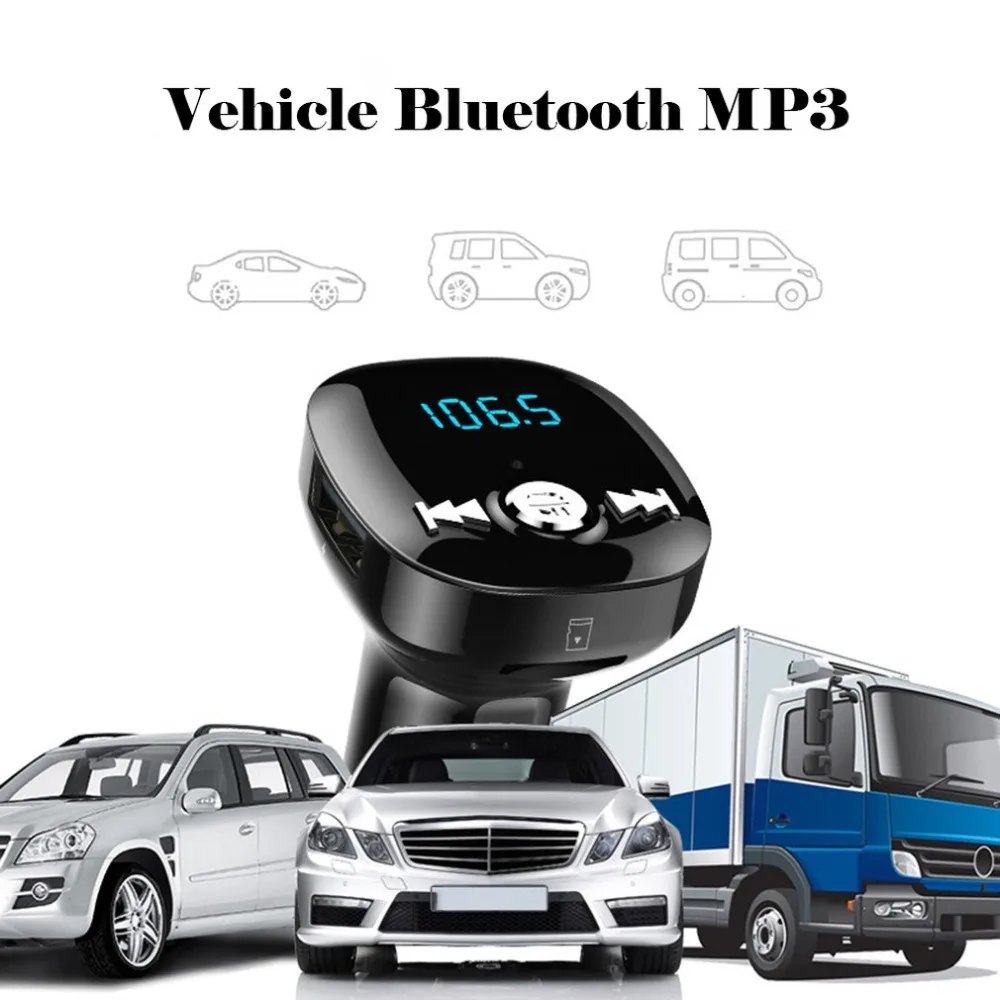 BC40 FM передатчик Handsfree автомобильный комплект автомобильный аудио mp3-плеер с двойной USB Автомобильное зарядное устройство Поддержка U диск/TF карта