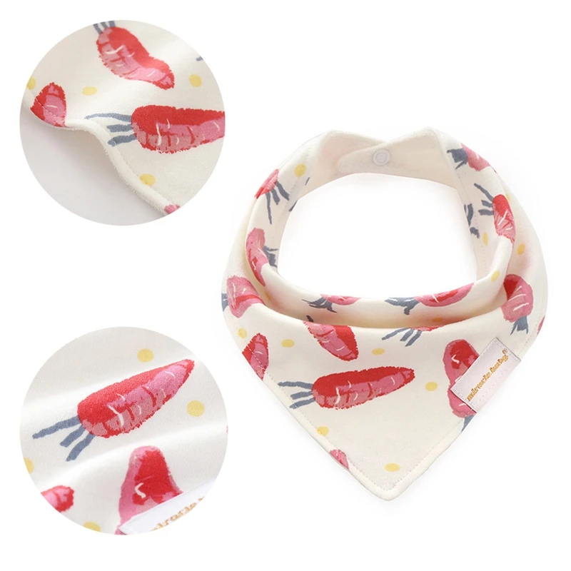

Newborn Baby Bandana Drool Bibs Soft Cotton Cute Cartoon Towel for Infant Kids Drooling Eating and Teething Absorbent Bibs