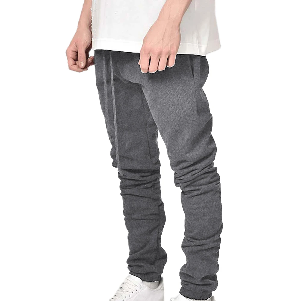 

Men Sweatpants Solid Casual Pants Jogger Men Clothing Pocket Elastic Waist Drawstring Men Sports Pants Trouser