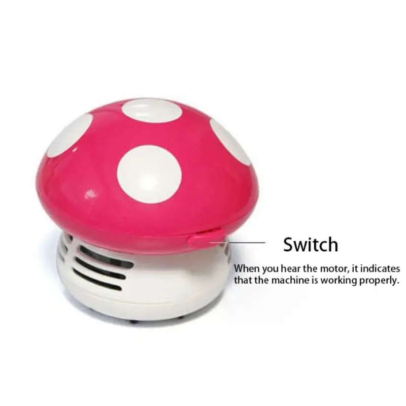Бытовой милый мини-пылесос в форме Грибов Настольный пылесос умный ручной с