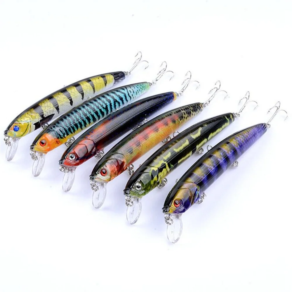 

1PCS LURE 6-Color Mino Hard Bait 12.5CM 15.9G Painted Bionic 3D Eyes Flat Tongue Lifelike Skin Artificial Bait