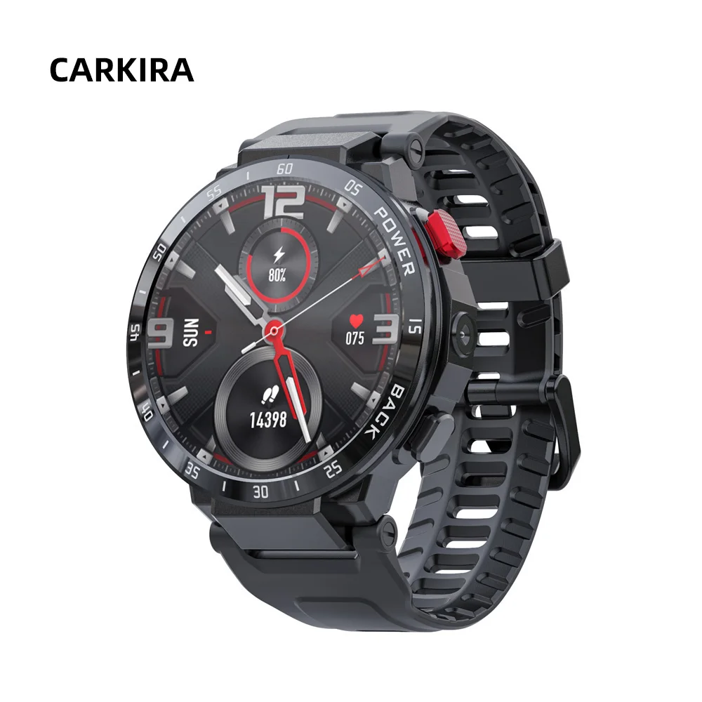 Смарт часы Carkira 4G мужские Android GPS Wi Fi SIM карта большой экран 1 6 дюйма HD камера для iOS