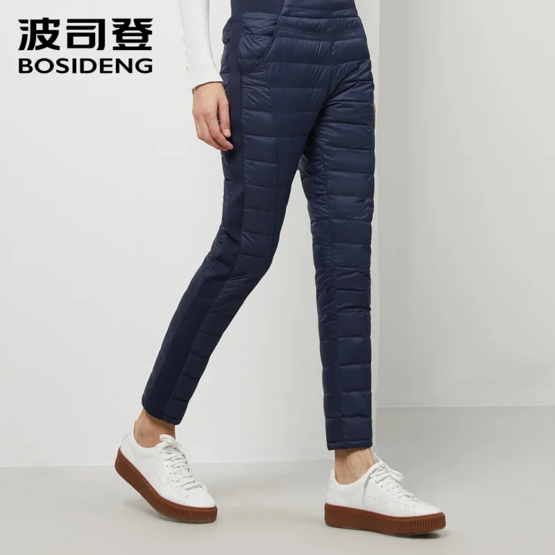 Bosideng новые женские осенние и зимние плотные теплые пуховые брюки высокого