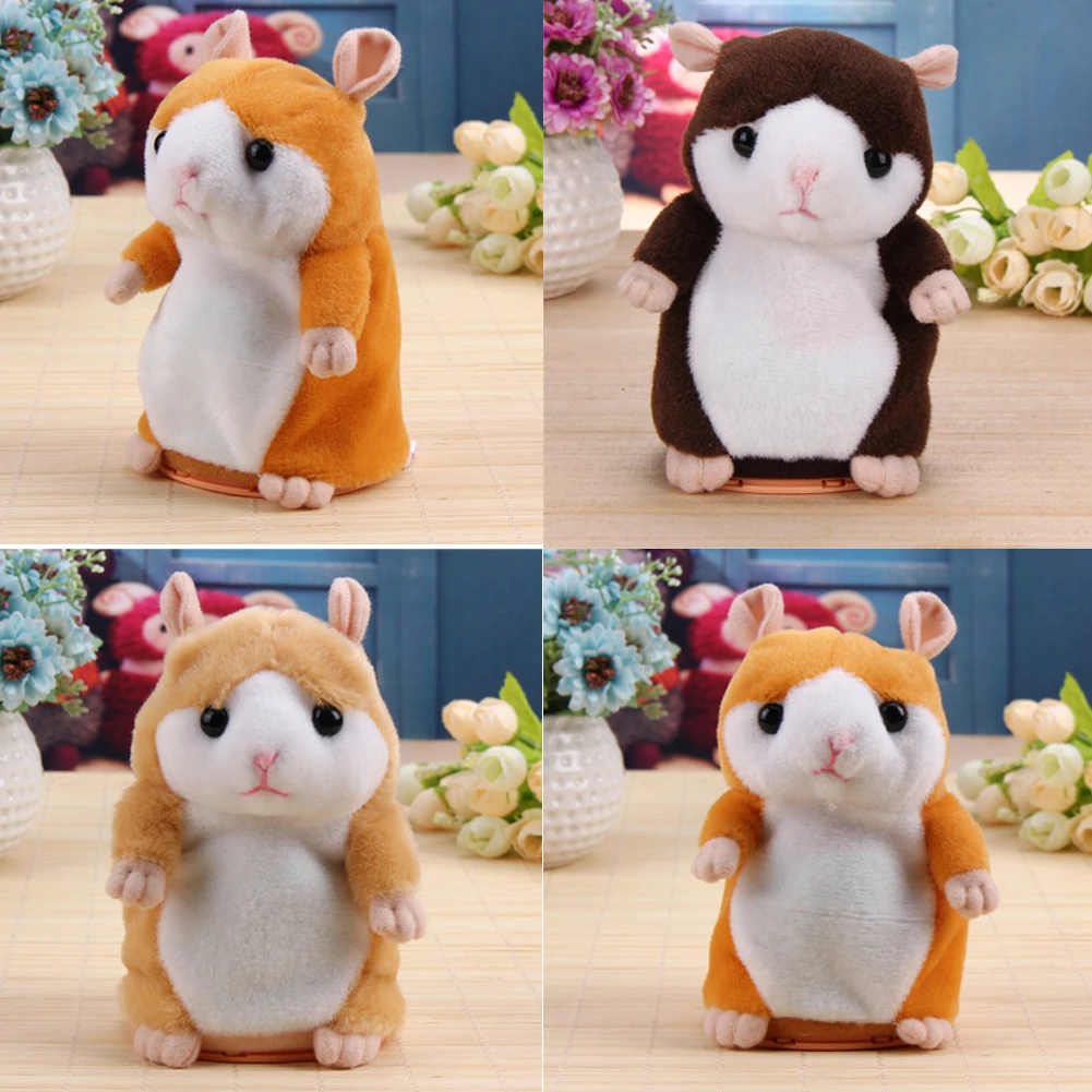 

Kids Talking Hamster Mouse Pet Animal Doll Plush Toy Funny Sound Record Hamster Educational Toy for Children Gifts