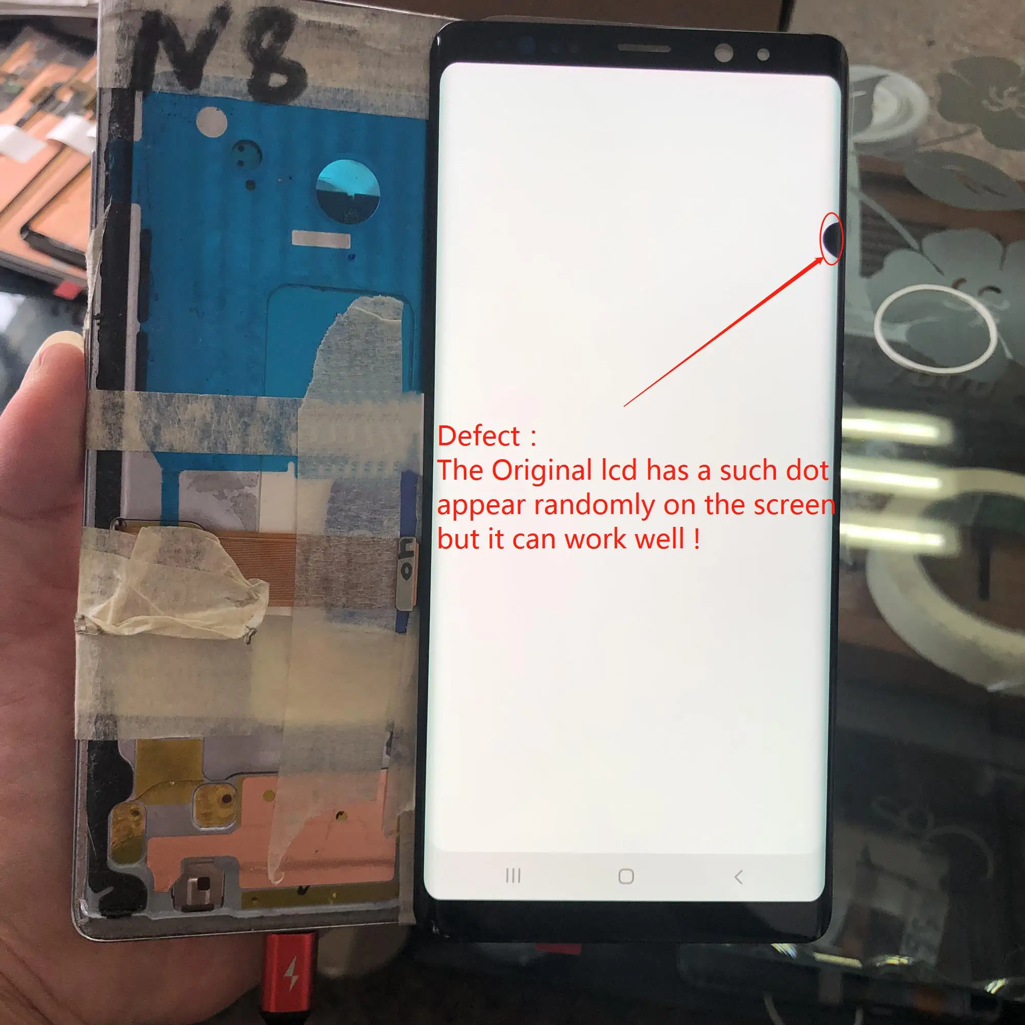 Оригинальный Amoled для Samsung Galaxy Note8 Note 8 N9500 N950FD зеркальный дефектный ЖК дисплей