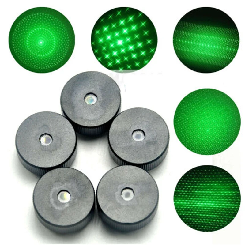 

5 Star Caps w/ 5 Patterns Grating for Laser Pointer Torch-Style
