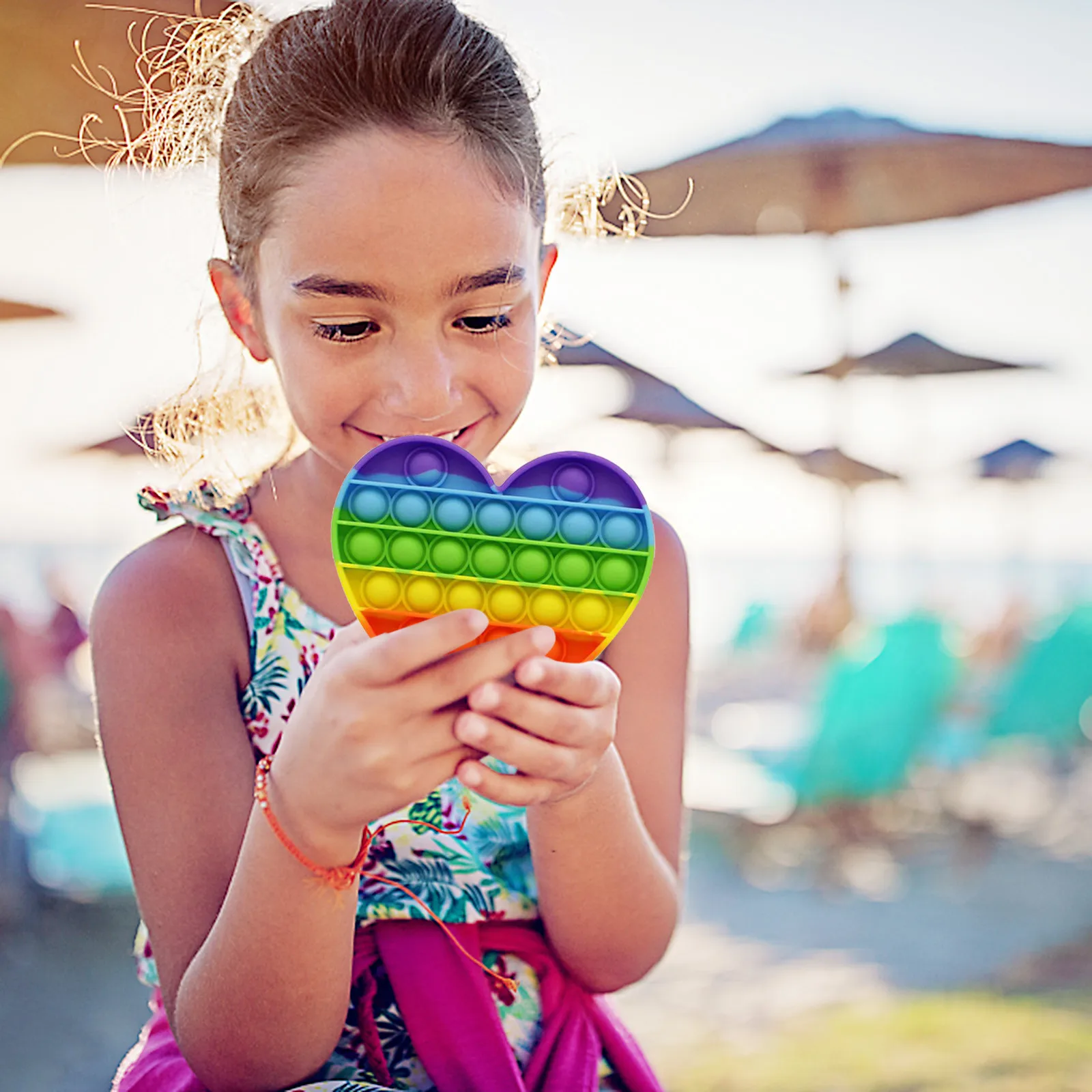 Фиджет-антистресс радуга popi силиконовые декомпрессионные игрушки для детей и