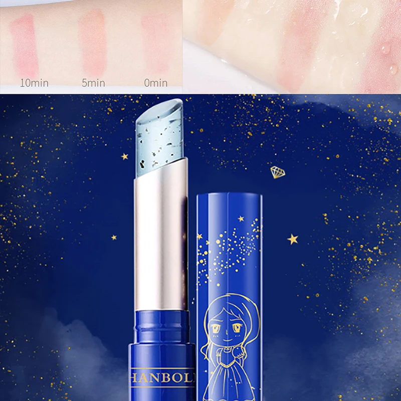 

Womens Gold leaf Lipstick Color Mood Changing Long Lasting Moisturizing Lipstick