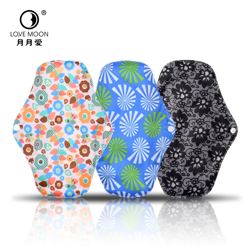 

3 Pcs Bamboo Menstrual Pads 18 Cm Mama Cloth Pad Reusable Menstrual Pads Towel Women Hygiene Washable Sanitary Pads Absorbent