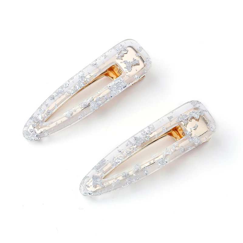 Набор больших заколок для волос из блестящей фольги леопардовой расцветки