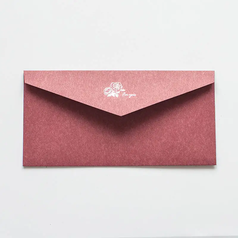 

EZONE Vintage Stamping Envelope Simple Style Wallet Envelope Blank Paper Message Card Letter Stationary Storage Gift For Friends