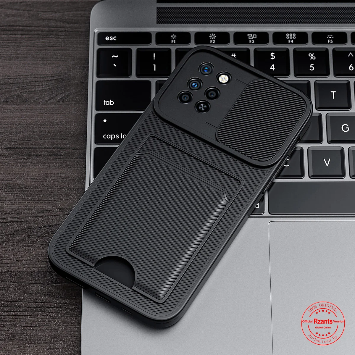 

Rzants For Infinix Note 10 PRO Case Camera Lens Protection Shockproof Built in Card Slot Wallet Stripe Slim Thin Armor Cover