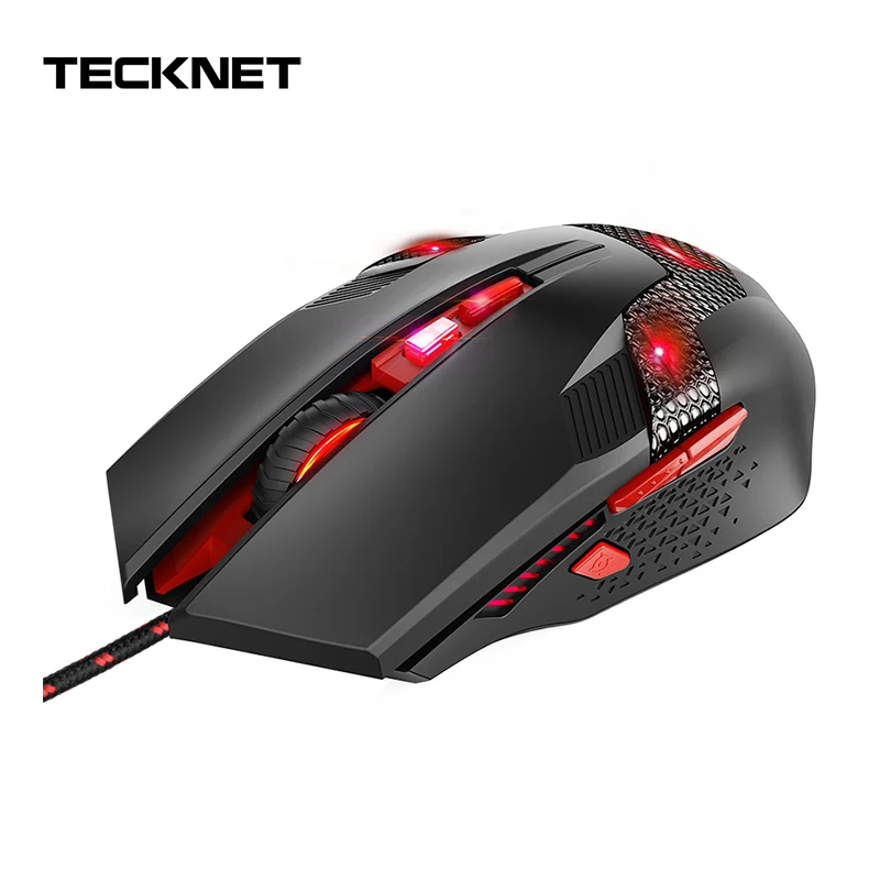 TeckNet Профессиональная 8 кнопок 4000 dpi Проводная игровая мышь 1000 Гц оптическая компьютерная мышь геймерские мыши игровая мышь Mause для ПК