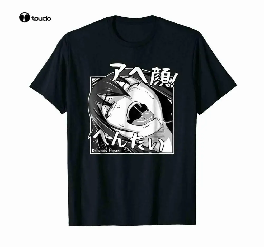 

Вкусная сексуальная девушка Hentai Lewd Japanese Waifu аниме забавная черная футболка