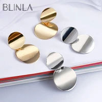 blinla vintage statement gold drop earrings for women new korean metal geometry hanging dangle earring fashion jewelry wholesale
