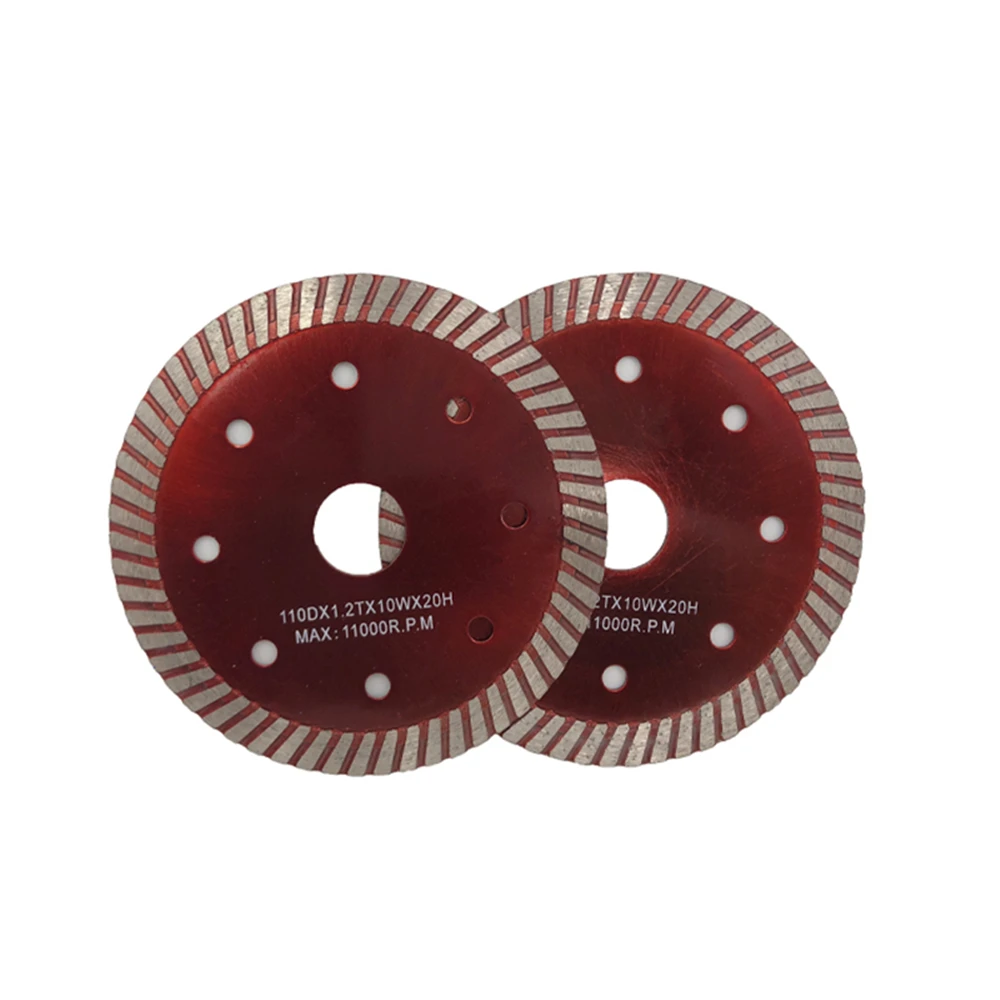 DB27 Ceramic Tiles D110mm Turbo Diamond Saw Blades 4 Inch Sintered Continuous Rim Disc Fast Cutting Without Chipping 10PCS | Инструменты
