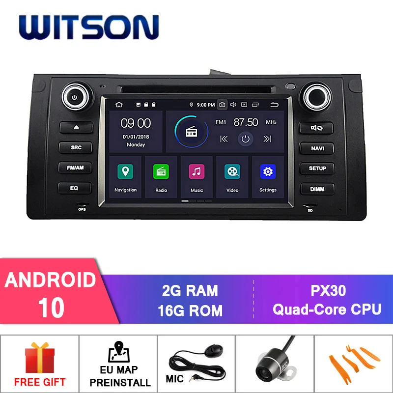 WITSON Android 10 0 IPS HD экран для BMW E39 M5 X5 E53 Автомобильный DVD стерео GPS 4 ГБ ОЗУ + 64 Гб FLASH 8 Octa