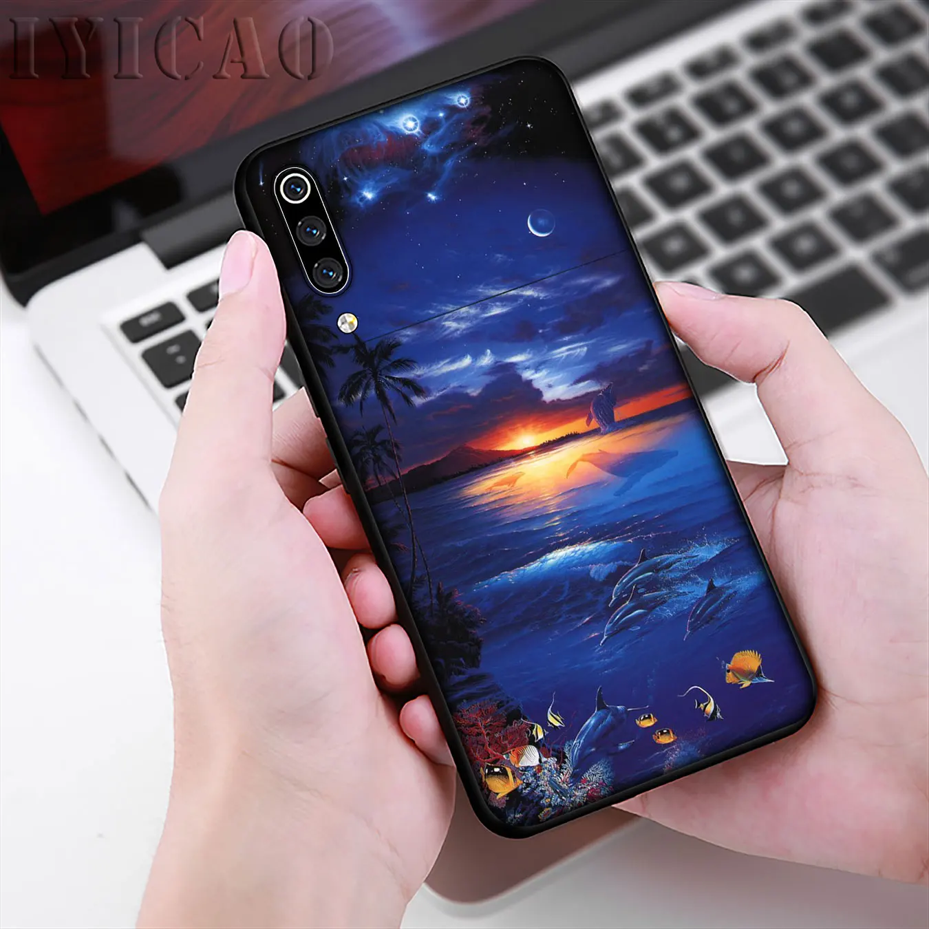 IYICAO Ocean Animal Dolphin Soft Silicone Phone Case for Xiaomi Mi 10 9 9T A3 Pro 8 SE A2 Lite A1 CC9 CC9E 6 pocophone f1 Mi10 | Мобильные