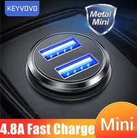 metal 4 8a fast charger mini usb car charger for mobile phone tablet gps car charger dual usb car phone charger adapter in car