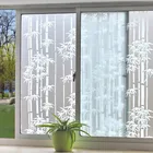Пленка на Окно Матовая непрозрачная пленка для стекла самоклеящаяся наклейки на окна для конфиденциальности белаязеленая бамбуковая декоративная пленка для спальни ванной комнаты дома
