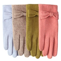 women gloves autmn winter thermal plushed lined thicken touchscreen female driving gloves free size yl021nc1