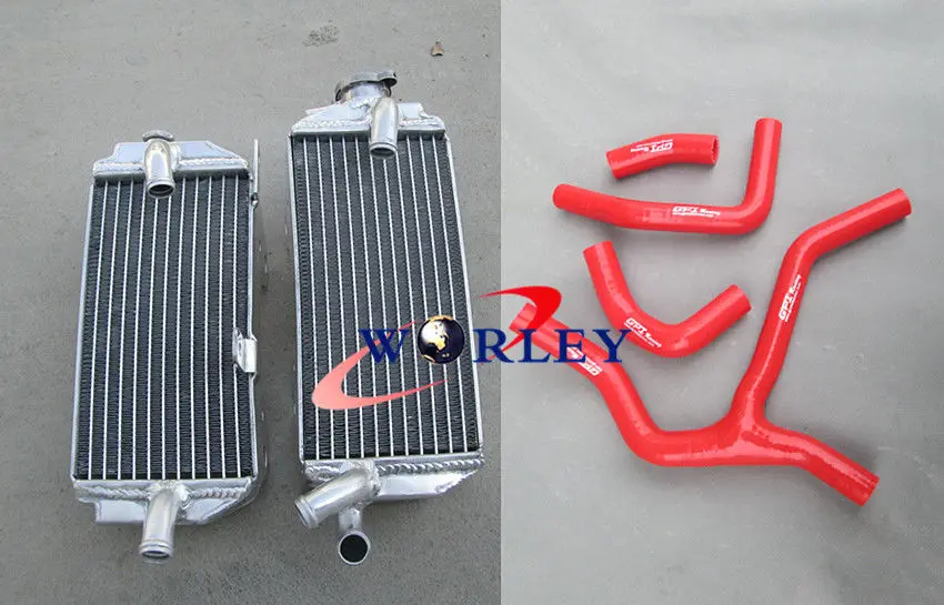 

Алюминиевый радиатор для мотоцикла Honda CRF450 CRF450R CRF 450 R 2013 2014 + Красный силиконовый шланг
