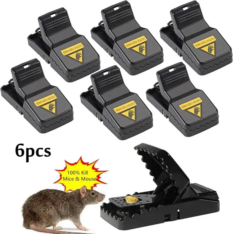 

6pcs Reusable Plastic Mouse Trap Rat Mice Catching Rat Traps Mouse Pest Killer Mouse Snap Traps Rodent catcher for Home