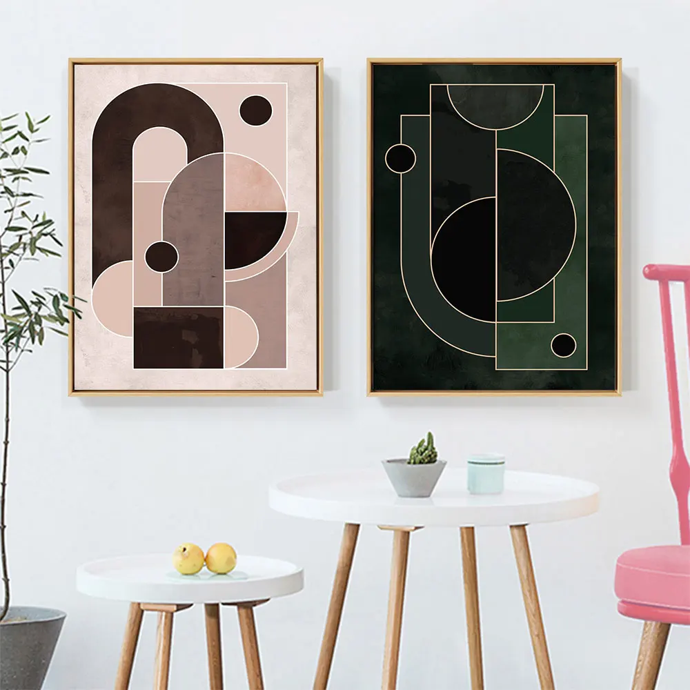 

Geometric Shape Poster Simple Lines Canvas Painting Abstract Forms Art Print Norbic Wall Picture For Living Room Home Decor