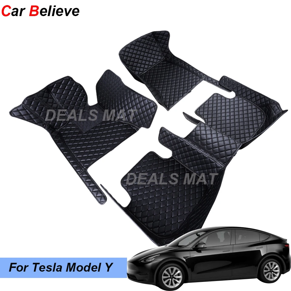 

100% Fit Auto Car Mats With Pockets Floor Carpet Rugs For Tesla Model Y 2021 accessories