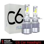 Светодиодные лампы Muxall для передних автофар, пара светодиодных ламп для передних фар автомобиля, 8000 лм, 72 Вт, автофары H7, H1, H3, H27, H11, HB3, HB4, H4, H13, 9004, 9007