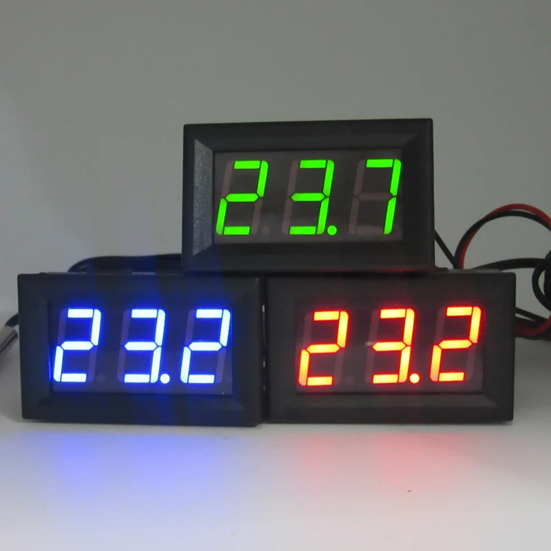 

LED Temperature meter Detector Sensor Probe 5V-12V Digital Thermometer Monitor tester