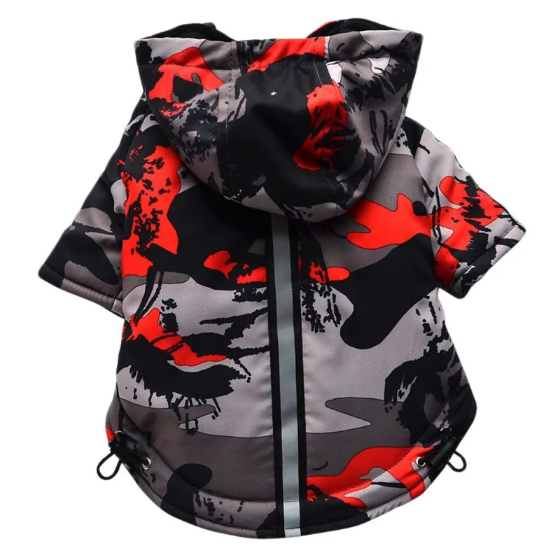 

Winter Pet Dog Clothes French Bulldog Pet Warm Camouflage Jacket Hoodie Coat Waterproof Dog Clothing Outfit Vest For Large Dog &