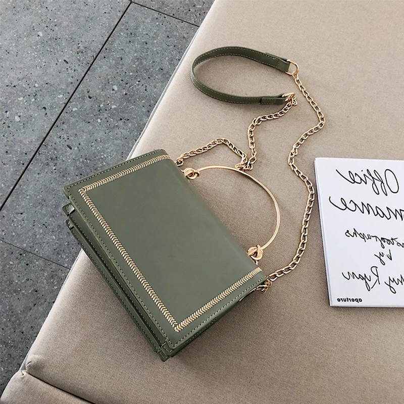 Женская кожаная сумка через плечо вечерняя дизайнерская мессенджер 2019|Сумки с