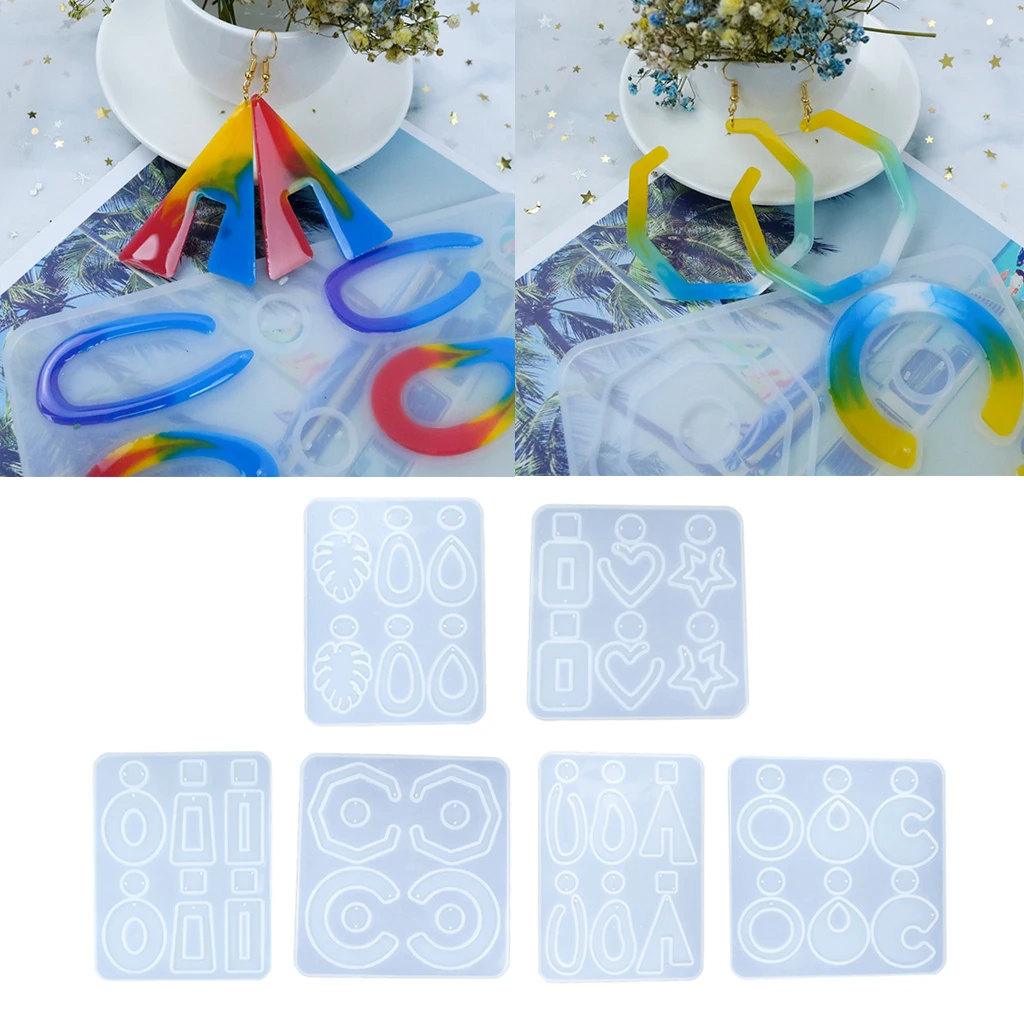 

2pcs Earrings Jewelry Beads Resin Casting Mould Birthday Gift